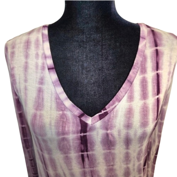 Aeropostale Women's Seriously Soft Perfect V Purple Tie-Dye V-Neck Tee Size S - Picture 5 of 9